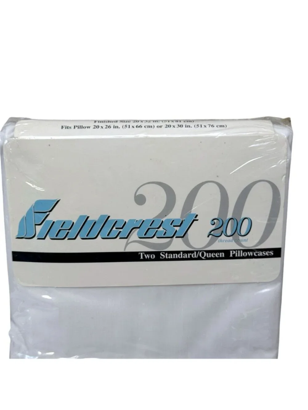Fieldcrest Princess Lace Pillowcases Pair White Standard Eyelet New Old Stock